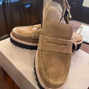 Donald J. Pliner Brown Suede Mules